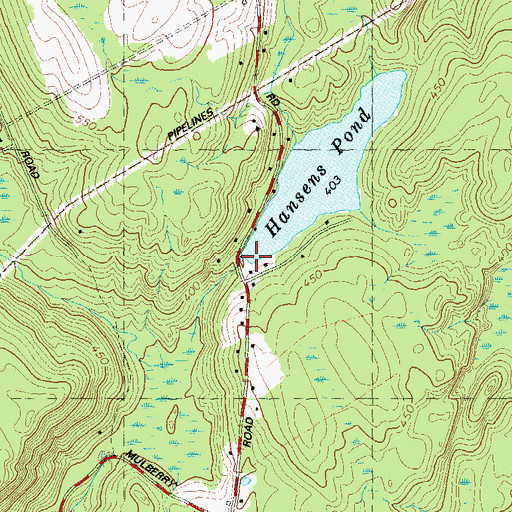 Topographic Map of Hansens Pond Dam, CT
