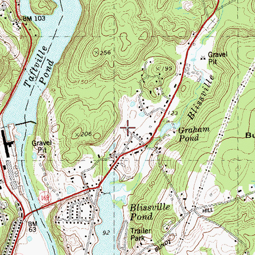 Topographic Map of Taftville Dam Number 4, CT
