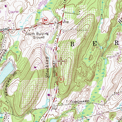 Topographic Map of Kenmere Reservoir Dam, CT
