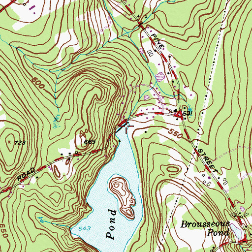 Topographic Map of Mono Pond Dam, CT