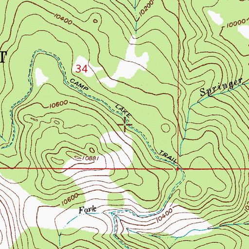 Topographic Map of Camp Lake Trail, CO