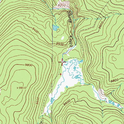 Topographic Map of West Fork Sheep Creek, CO