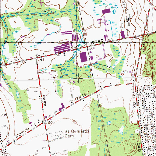 Topographic Map of Crescent Lake, CT