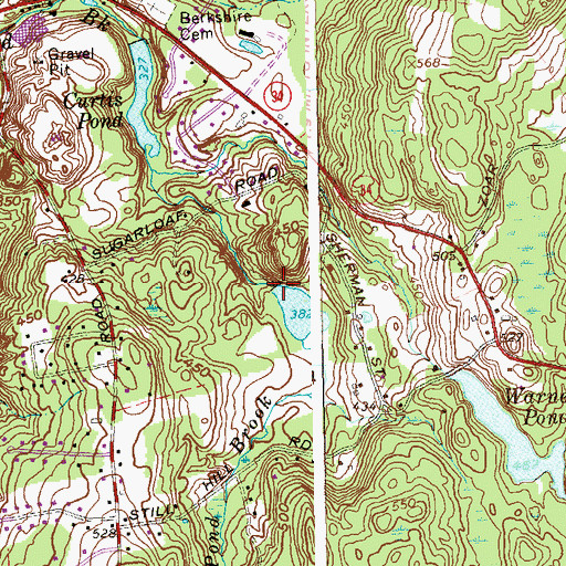 Topographic Map of Wellgoto Pond Dam, CT