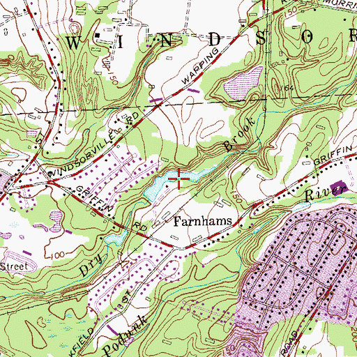 Topographic Map of Cast and Blast Pond, CT