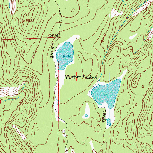 Topographic Map of Twin Lakes, CO
