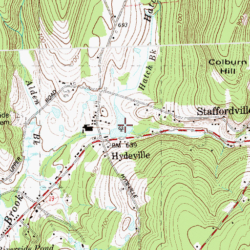 Topographic Map of Hydeville Pond, CT