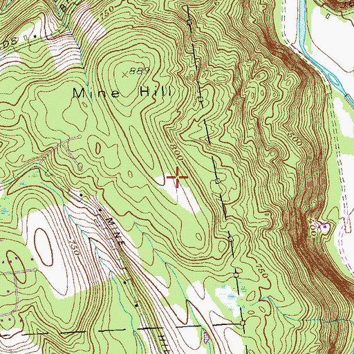 Topographic Map of Levys Pond Dam, CT