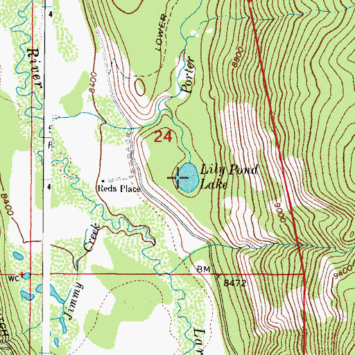 Topographic Map of Lily Pond Lake, CO