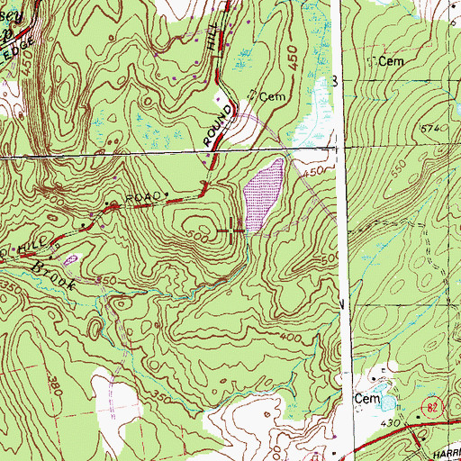 Topographic Map of Zemko Pond Dam, CT