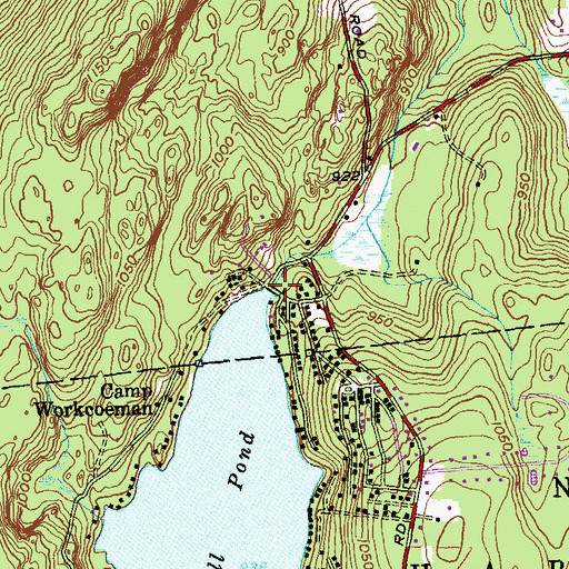 Topographic Map of West Hill Pond Dam, CT