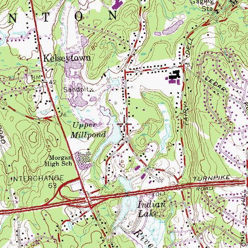 Topographic Map of Upper Millpond Dam, CT