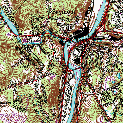 Topographic Map of Rimmon Dam, CT