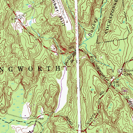 Topographic Map of Tetram Pond Dam, CT