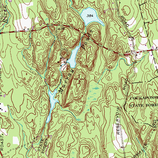 Topographic Map of Murray Pond Number 2 Dam, CT