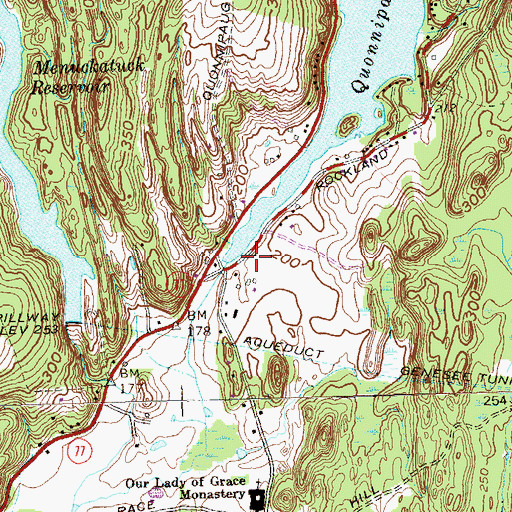 Topographic Map of Quonnipaug Lake Dam, CT