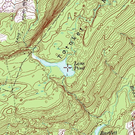 Topographic Map of Lane Pond Dam, CT