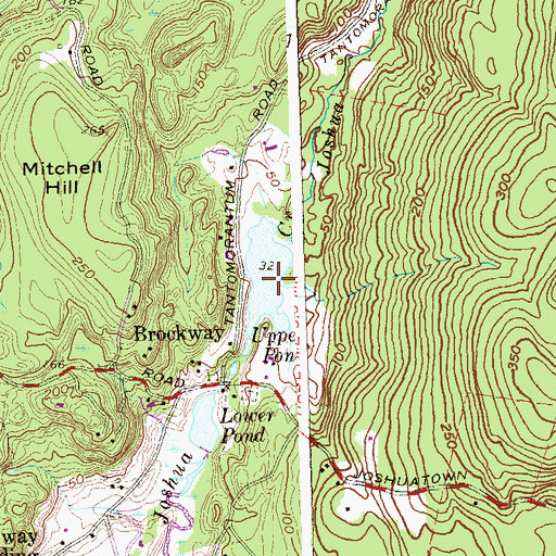 Topographic Map of Upper Pond Dam, CT