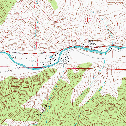 Topographic Map of Crown Point Gulch, CO