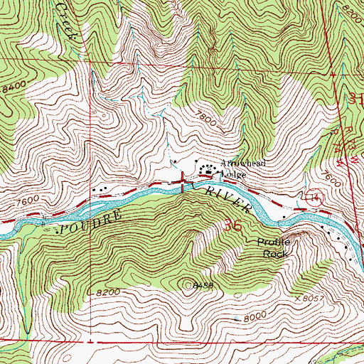 Topographic Map of Dry Creek, CO