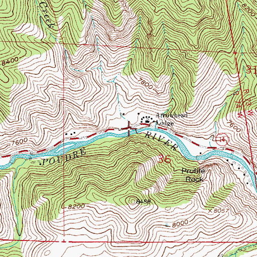 Topographic Map of Dry Creek, CO