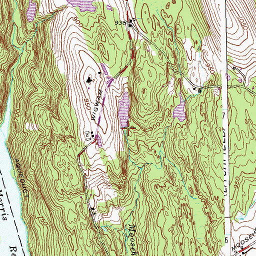 Topographic Map of Morosani Pond Number 1 Dam, CT