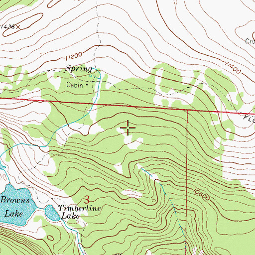 Topographic Map of Flowers Trail, CO