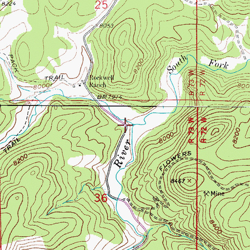 Topographic Map of Little Beaver Creek, CO