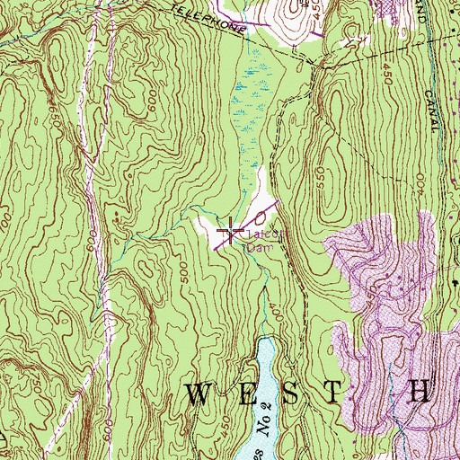 Topographic Map of Talcott Reservoir Main Dam, CT