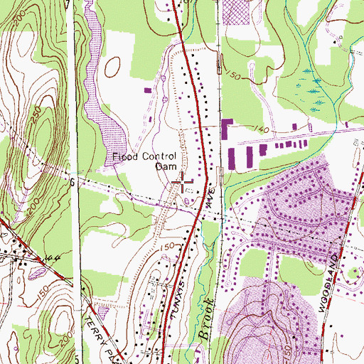 Topographic Map of Bloomfield Dam, CT