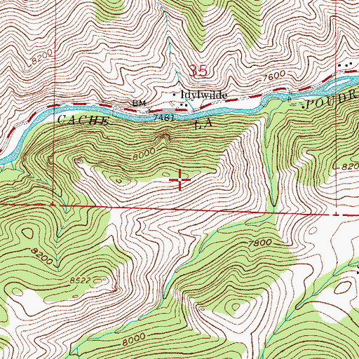 Topographic Map of Sheep Creek, CO