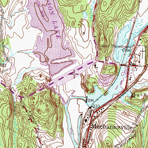 Topographic Map of West Thompson Dam, CT