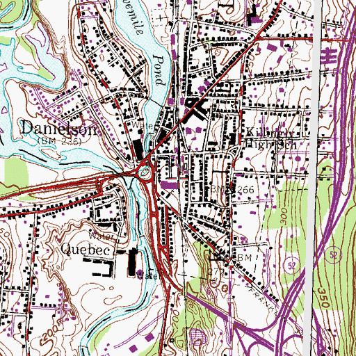 Topographic Map of Rajak Dam, CT