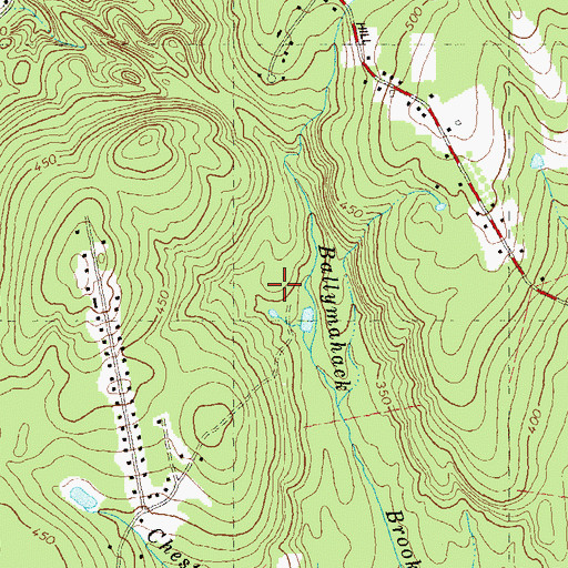 Topographic Map of Mansure Pond Dam, CT