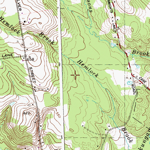 Topographic Map of Stony Batter Pond, CT
