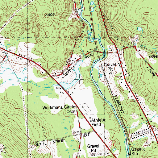 Topographic Map of Decew Pond, CT