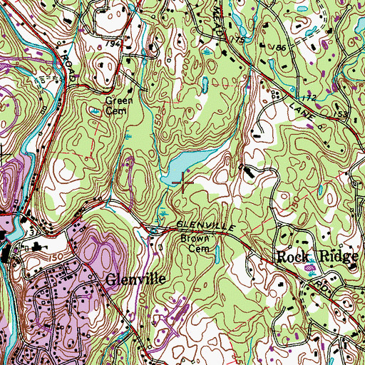 Topographic Map of Indian Spring Pond Dam, CT