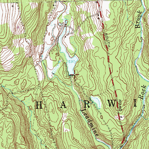 Topographic Map of Valley Pond Dam, CT