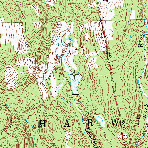 Topographic Map of Valley Pond, CT