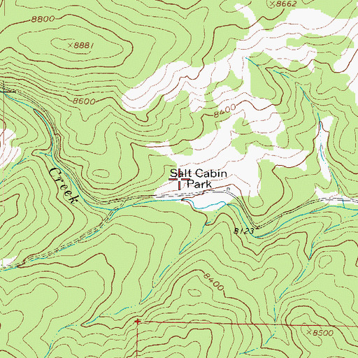 Topographic Map of Salt Cabin Park, CO