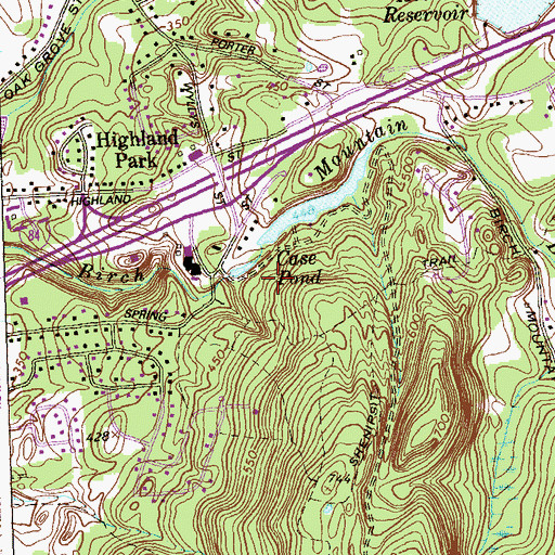 Topographic Map of Case Pond Upper Dam, CT