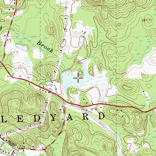 Topographic Map of Billings Avery Diversion Pond, CT
