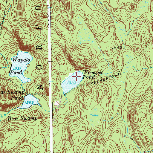Topographic Map of Wampee Pond Dam, CT
