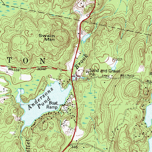Topographic Map of Blue Lake, CT