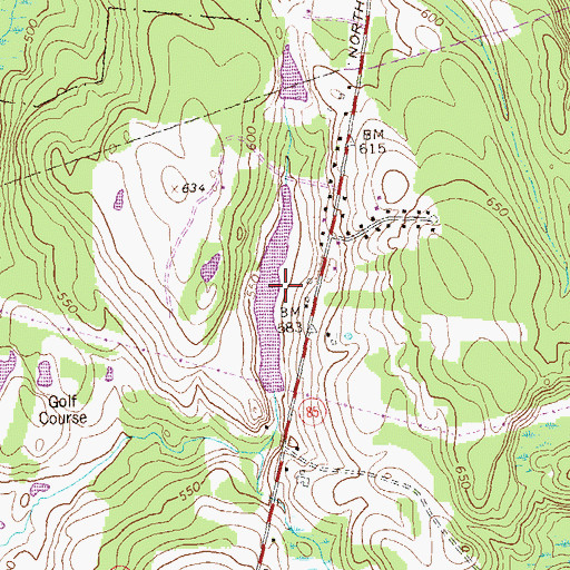 Topographic Map of Foote Hill Pond, CT