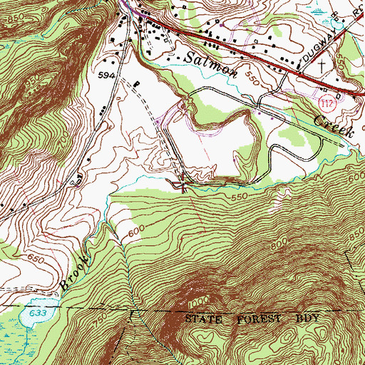 Topographic Map of Buckley Pond Dam, CT