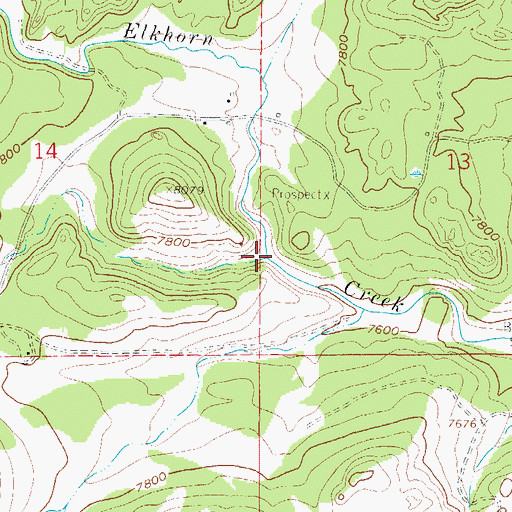 Topographic Map of Manhattan Creek, CO