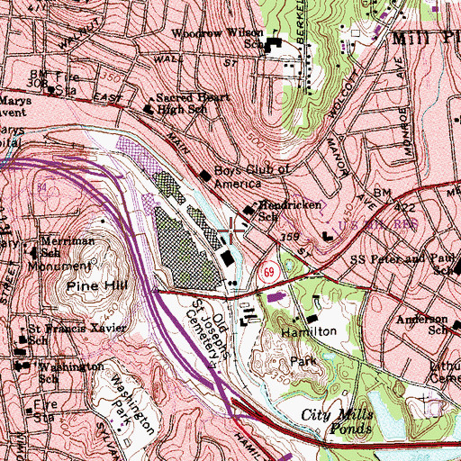 Topographic Map of John Dees Pond, CT