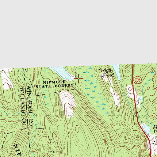 Topographic Map of Corbin Wildlife Marsh Dam, CT