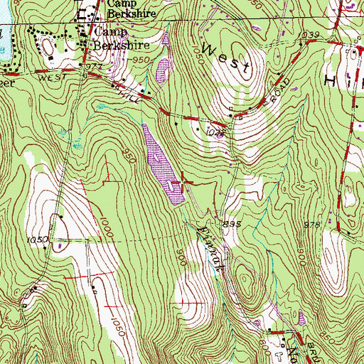 Topographic Map of Rizzo Pond Dam, CT